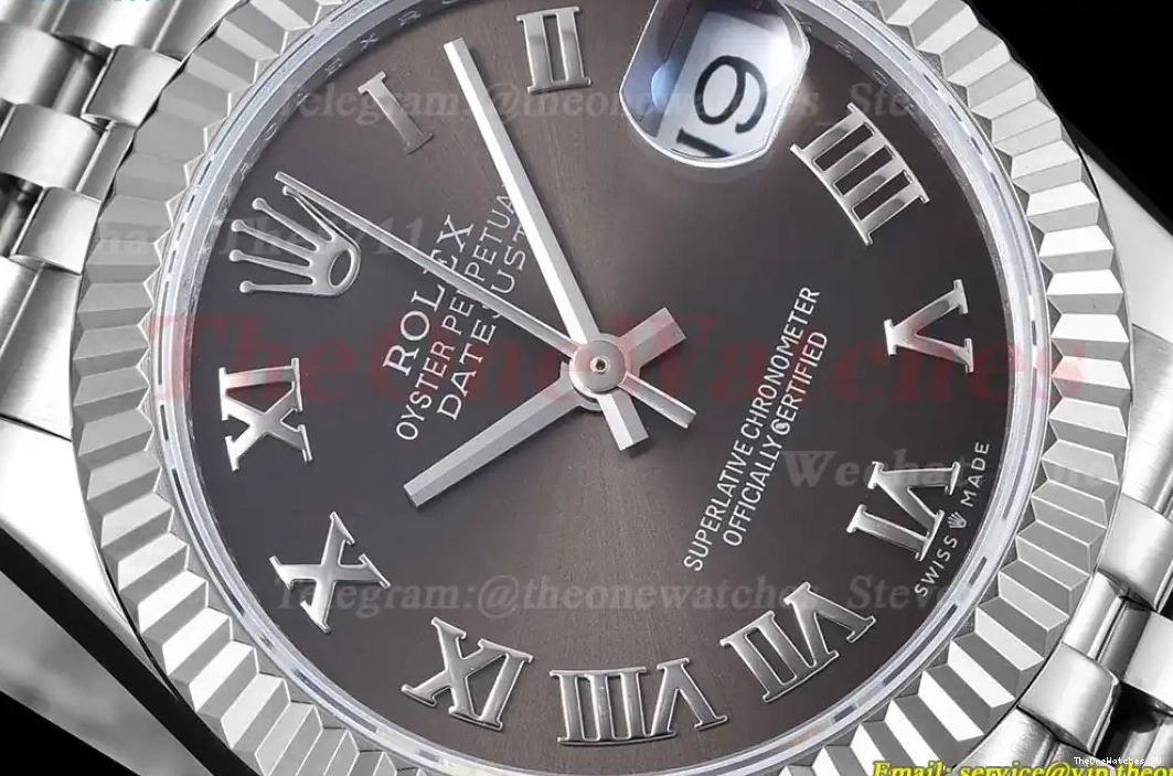 ladies A2671 Datejust 31mm SS Rmn Grey WF SS 0613